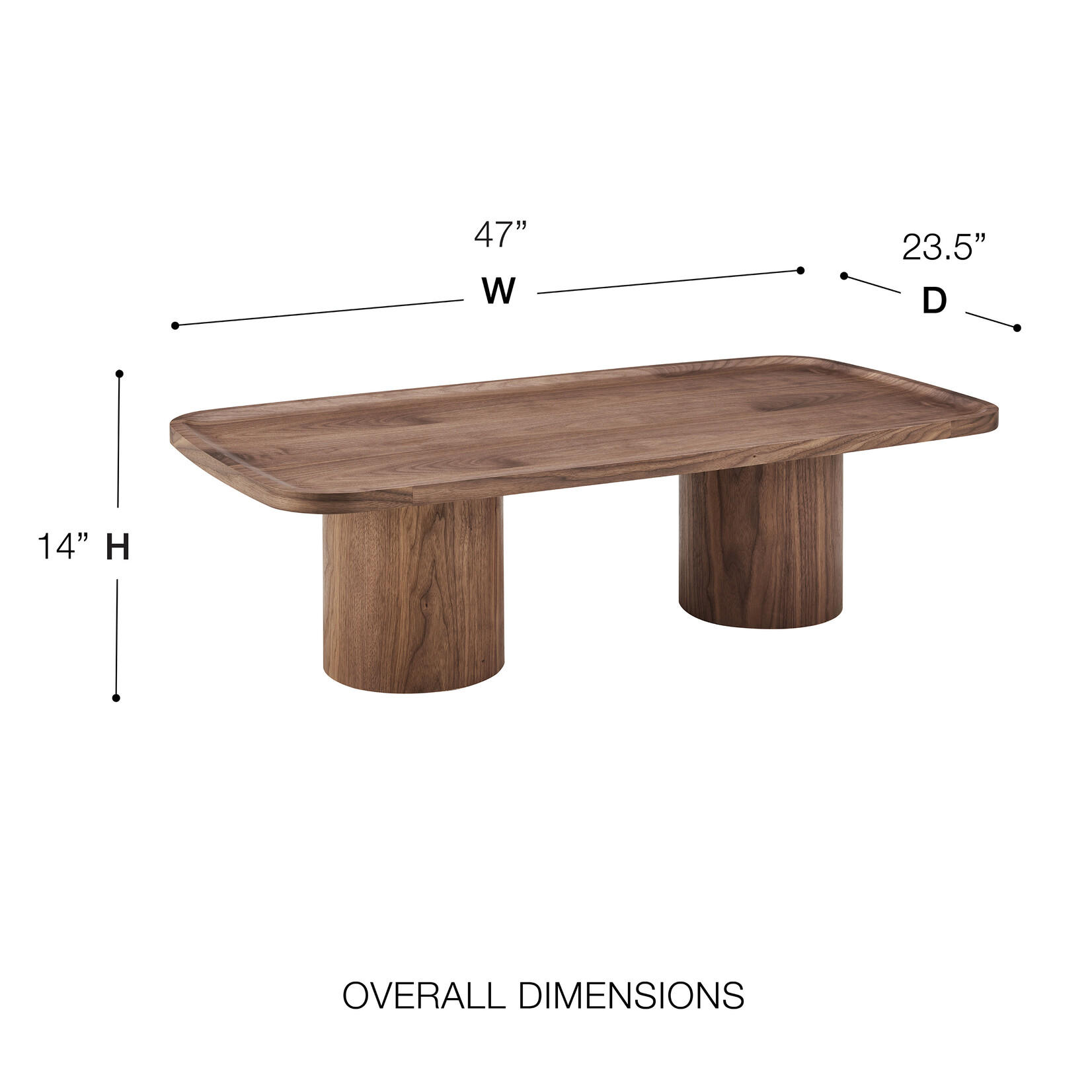 EuroStyle Boden 47" Rectangle Coffee Table  (FW/I3UM)