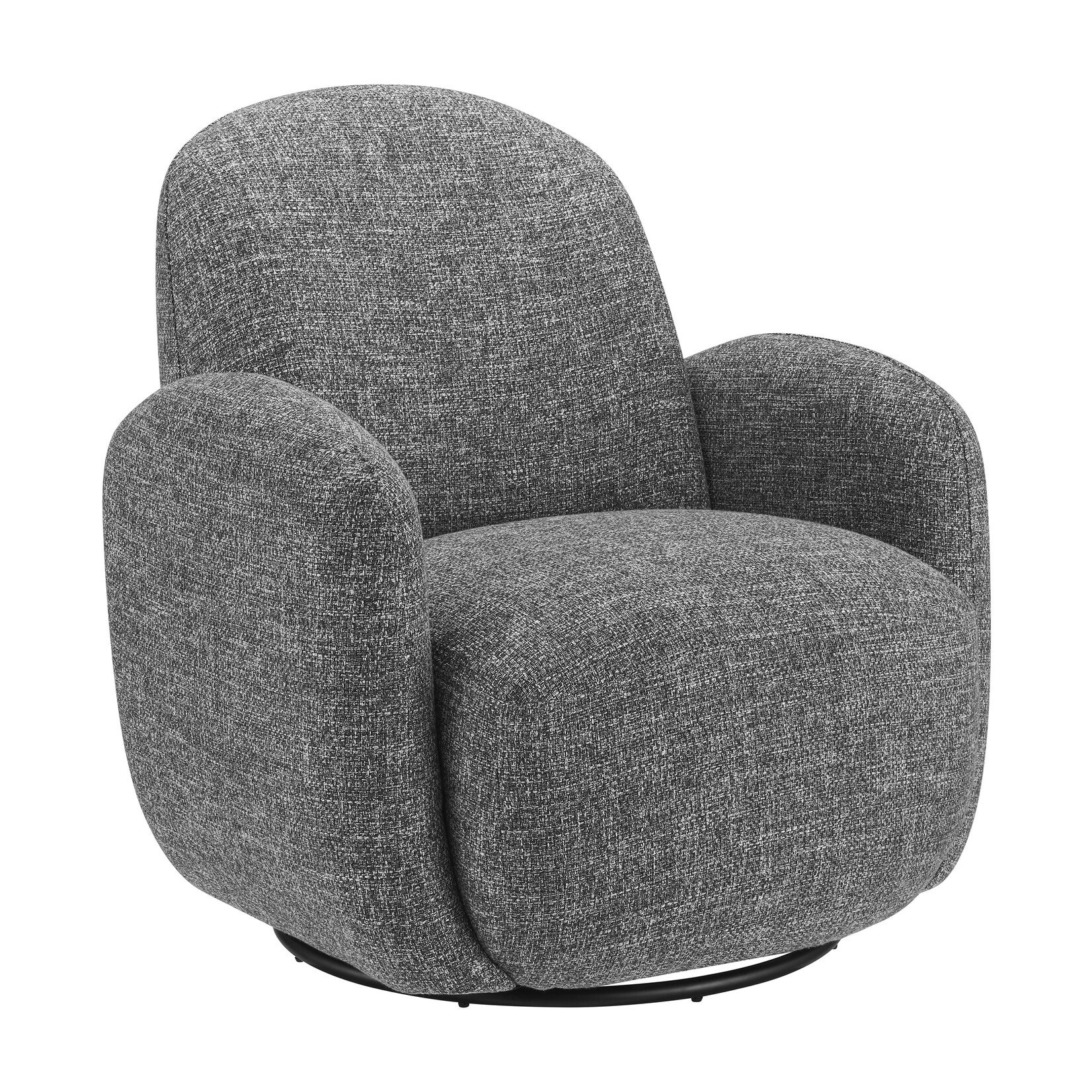 EuroStyle Brody Swivel Lounge Chair Grey