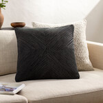 Surya Kohl Pillow Black