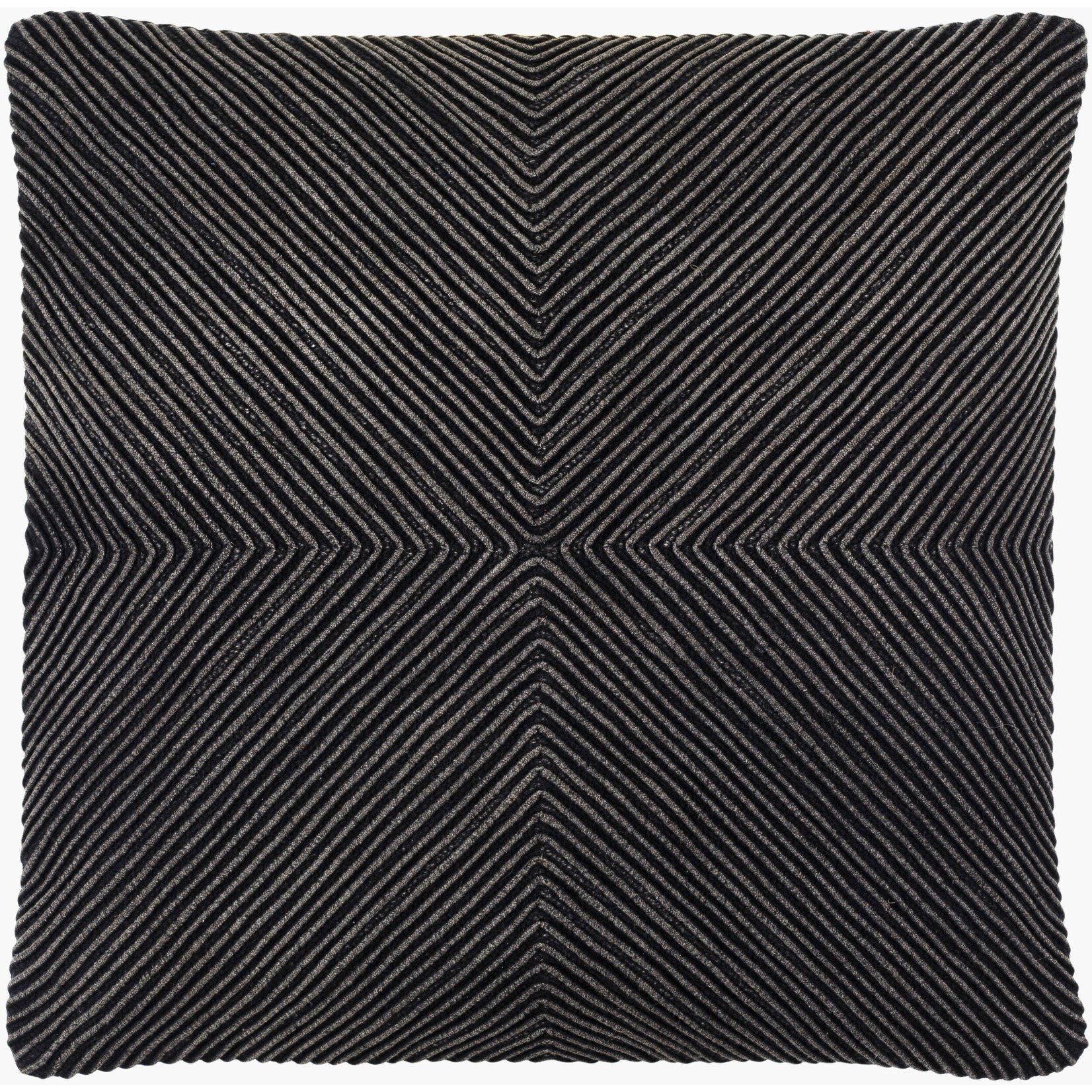 Surya Kohl Pillow Black