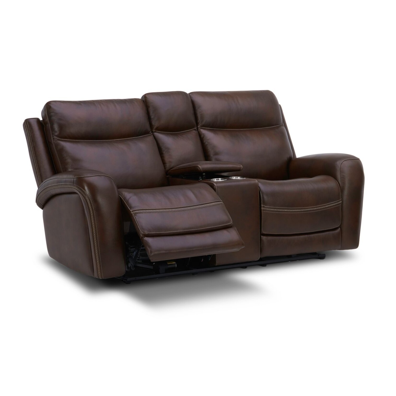 Liberty Furniture Blair Loveseat w/Console P2 & ZG - Cognac