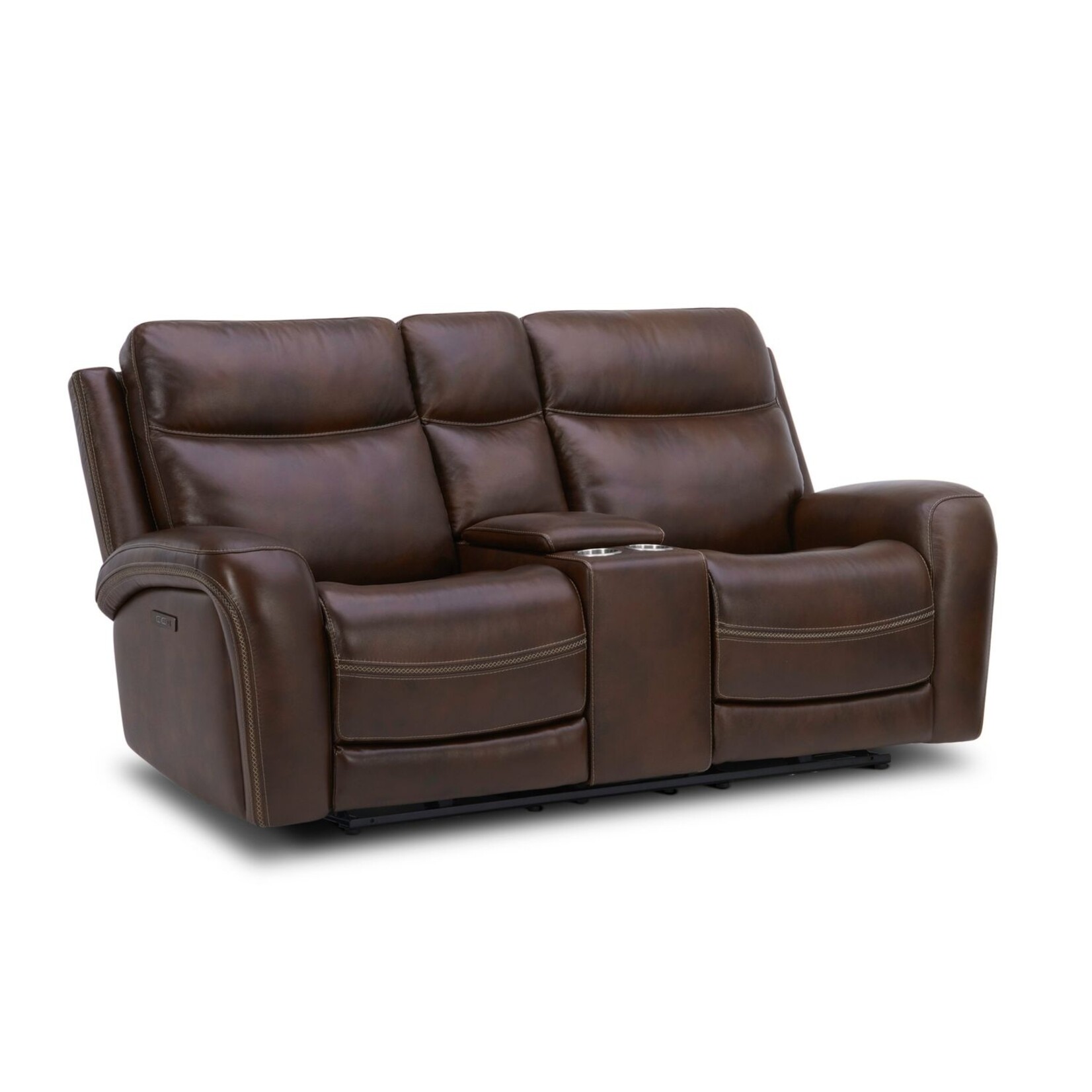 Liberty Furniture Blair Loveseat w/Console P2 & ZG - Cognac