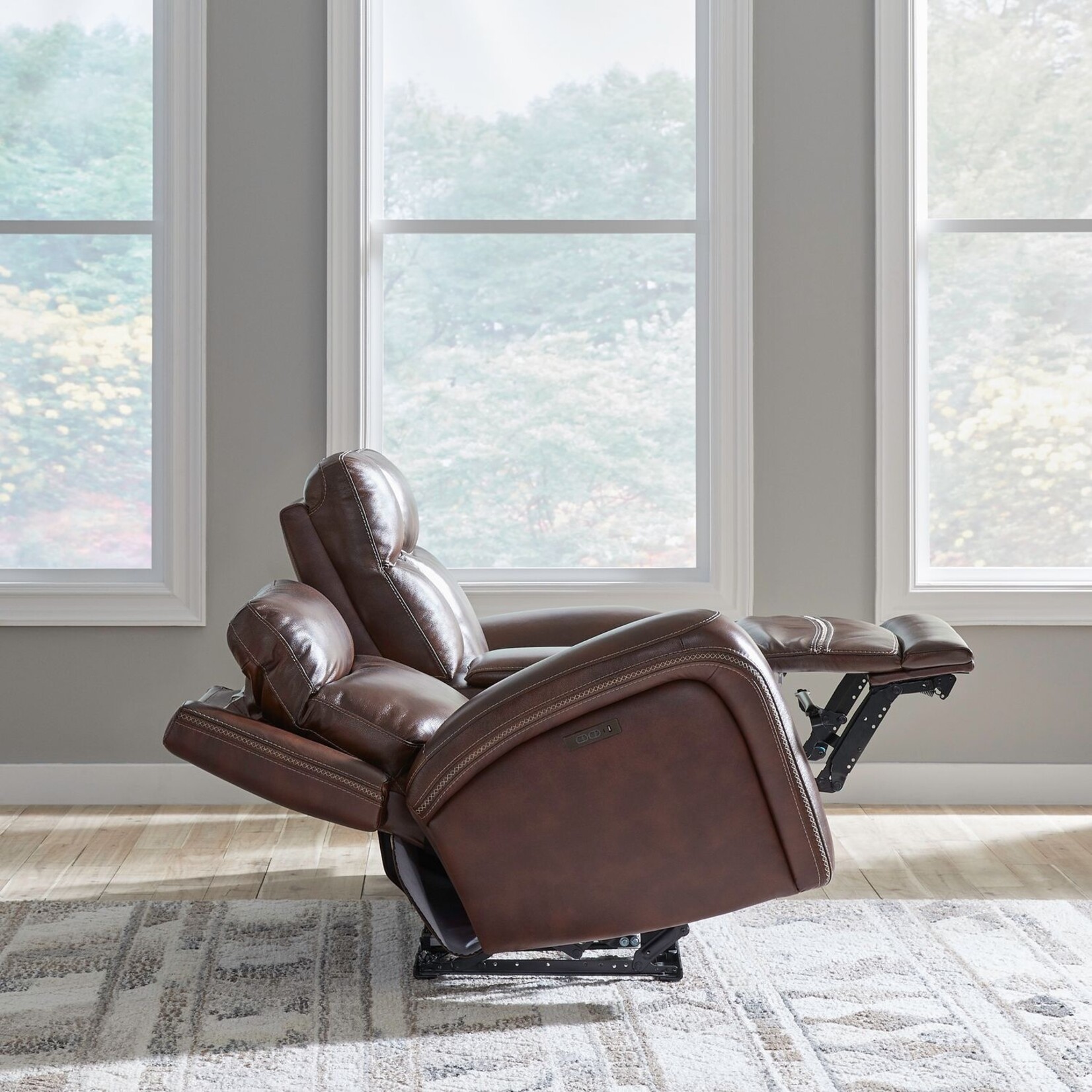 Liberty Furniture Blair Loveseat w/Console P2 & ZG - Cognac