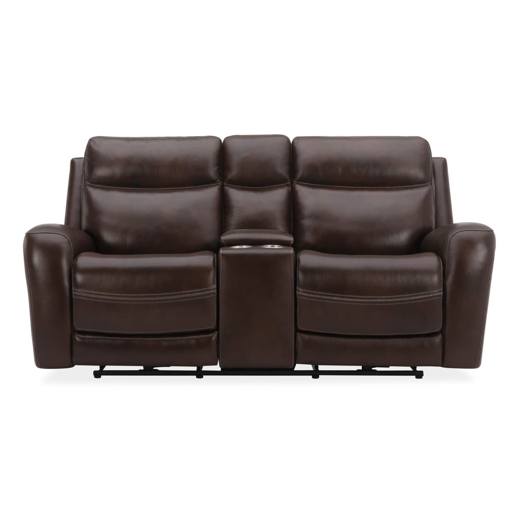Liberty Furniture Blair Loveseat w/Console P2 & ZG - Cognac