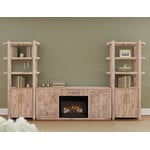 IFD Balam White Wall Unit with Fireplace and Piers