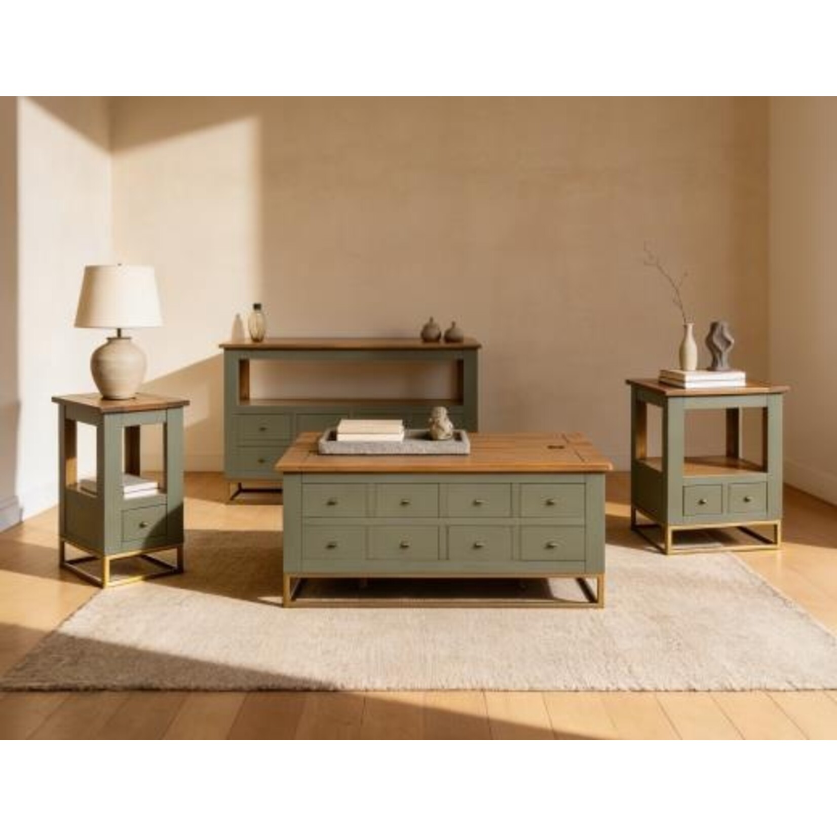 IFD Timber Coffee Table w/storage