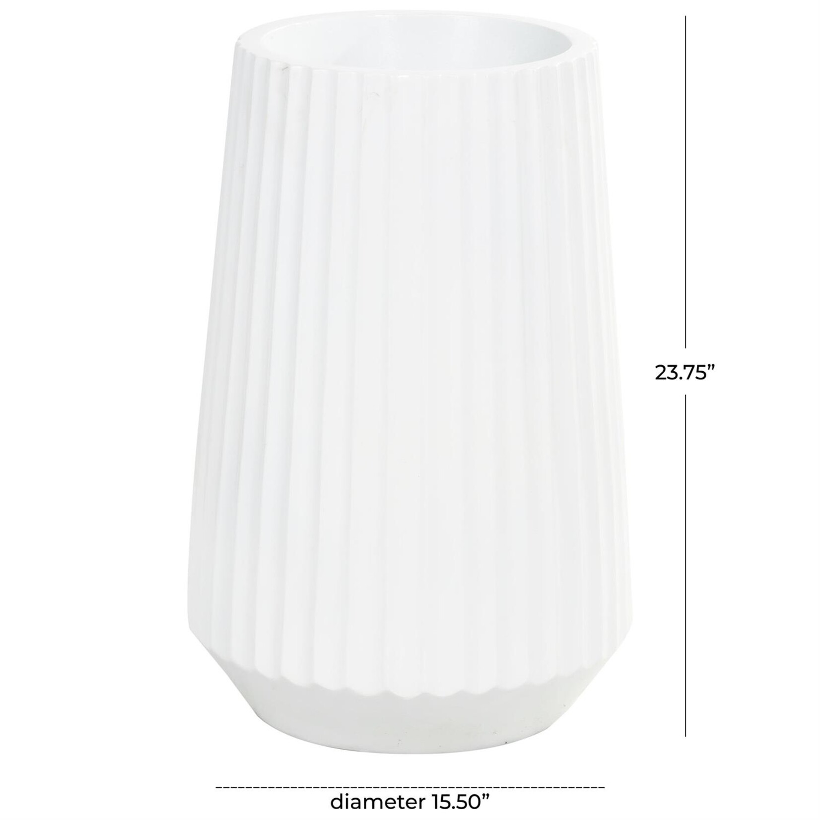 Deco Marche White Floor Vase 16x24