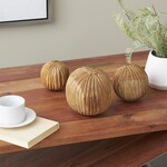 Deco Marche Teak Wood Orbs Set of 3