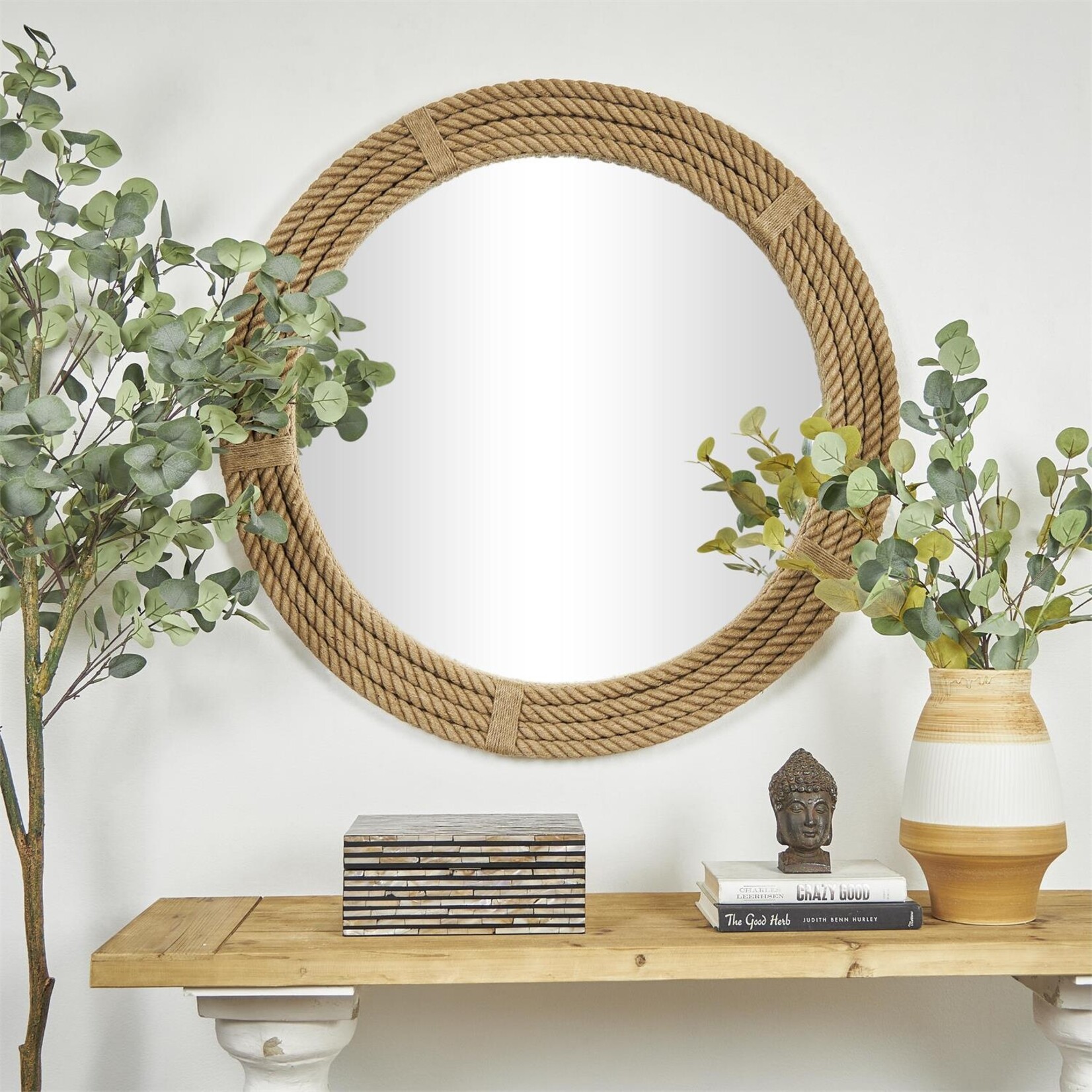 Deco Marche Jute Round Mirror