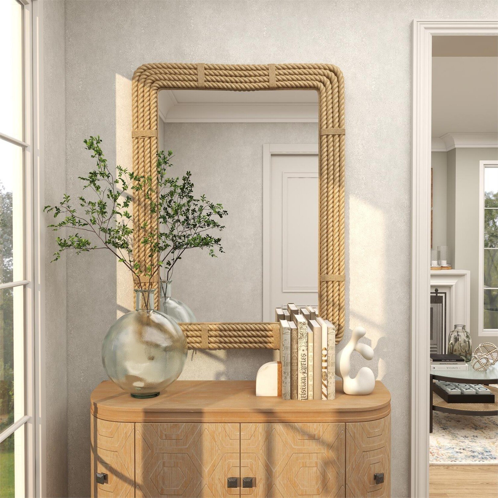 Deco Marche Jute Wall Mirror