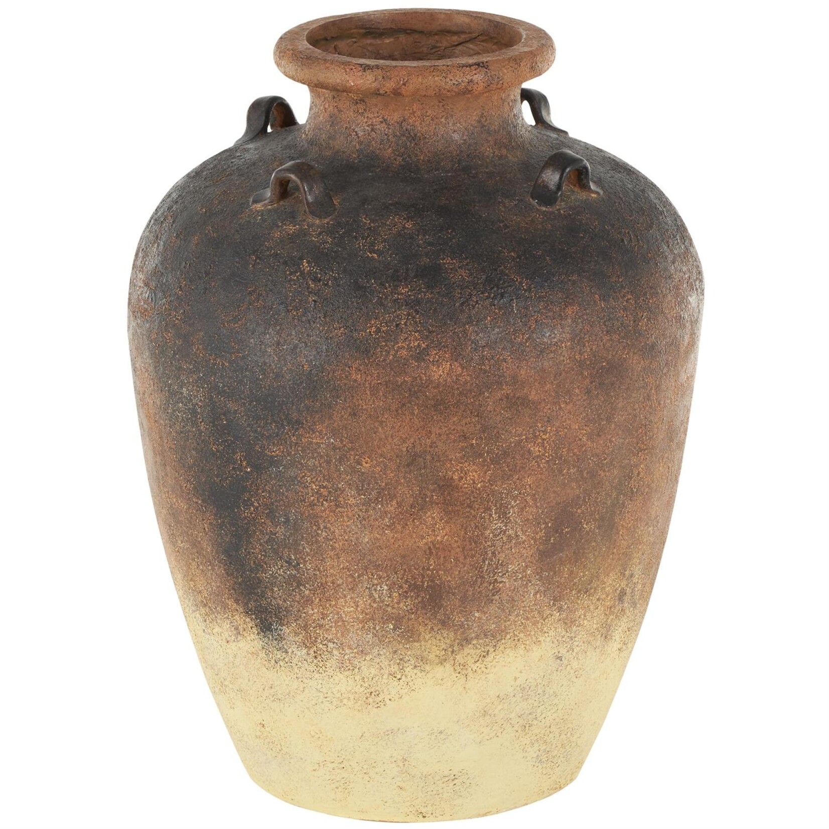 Deco Marche Copper Magnesium Oxide Textured Ombre Antique Amphora Decorative Vase