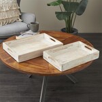 Deco Marche Wood Tray Set of 2