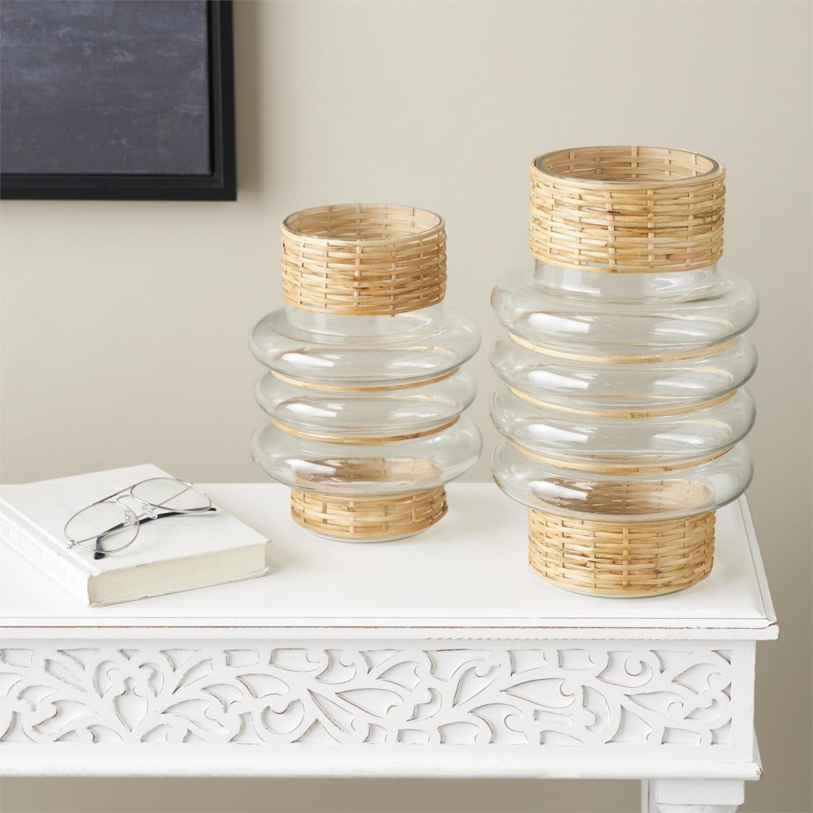 Deco Marche Glass Vase Set of 2