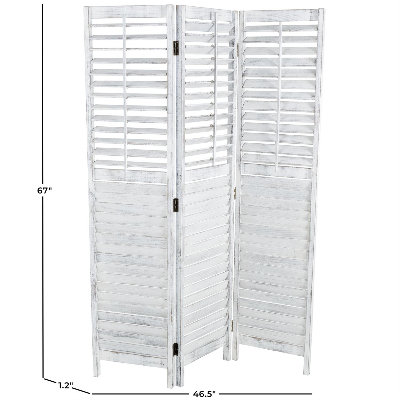 Deco Marche White Wood Shutter Screen