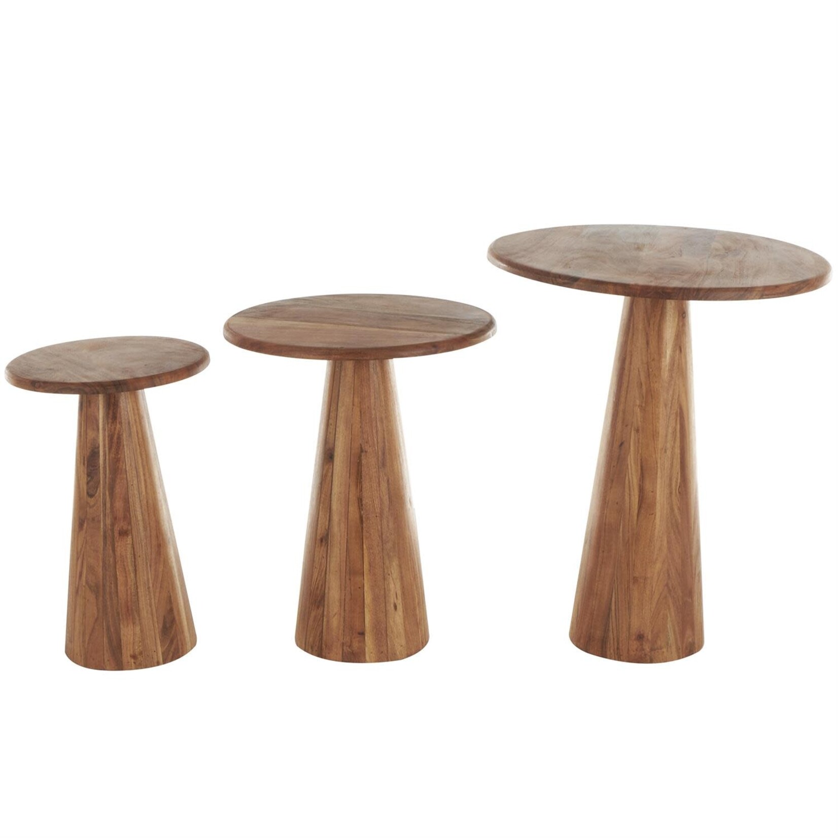 Deco Marche Wood Accent Table Set of 3