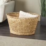 Deco Marche Brown Seagrass Woven Oval Storage Basket