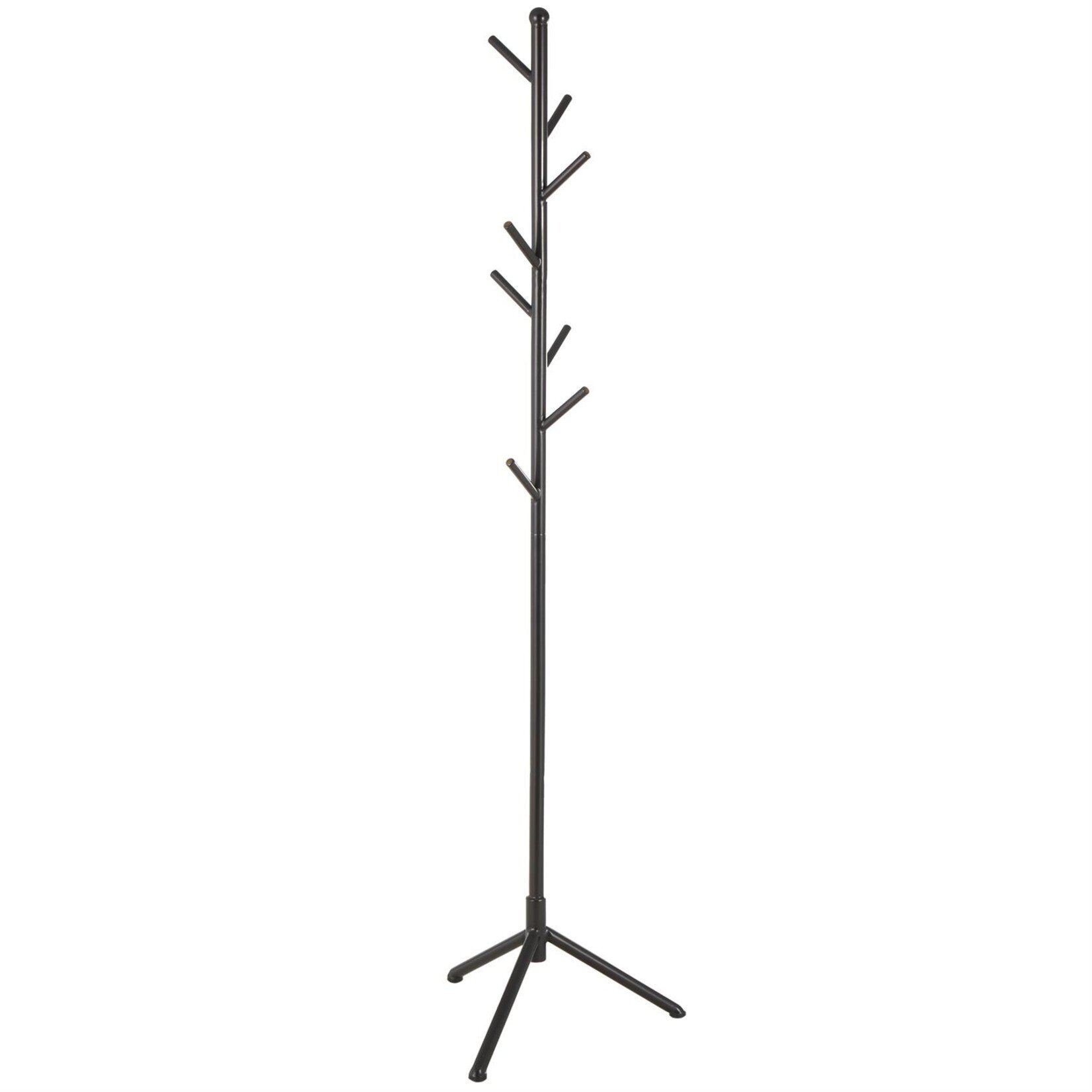 Deco Marche Black Metal 8 Hook Freestanding Coat