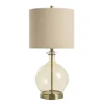 Stylecraft Amber Glass Table Lamp
