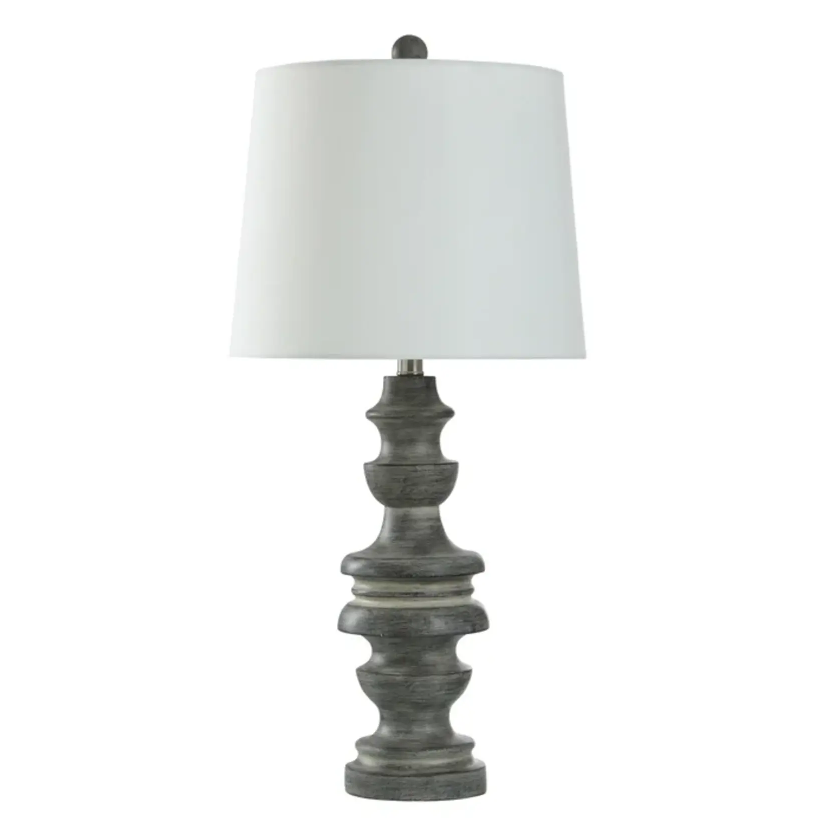 Stylecraft Bullwell Gray Resin Table Lamp