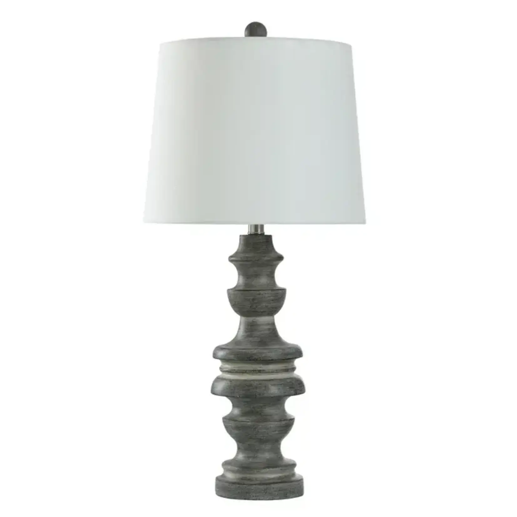 Stylecraft Bullwell Gray Resin Table Lamp
