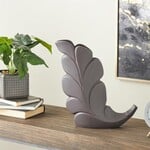 Deco Marche Black Ceramic Leaf Slanted Decorative Black 14"W, 15"H