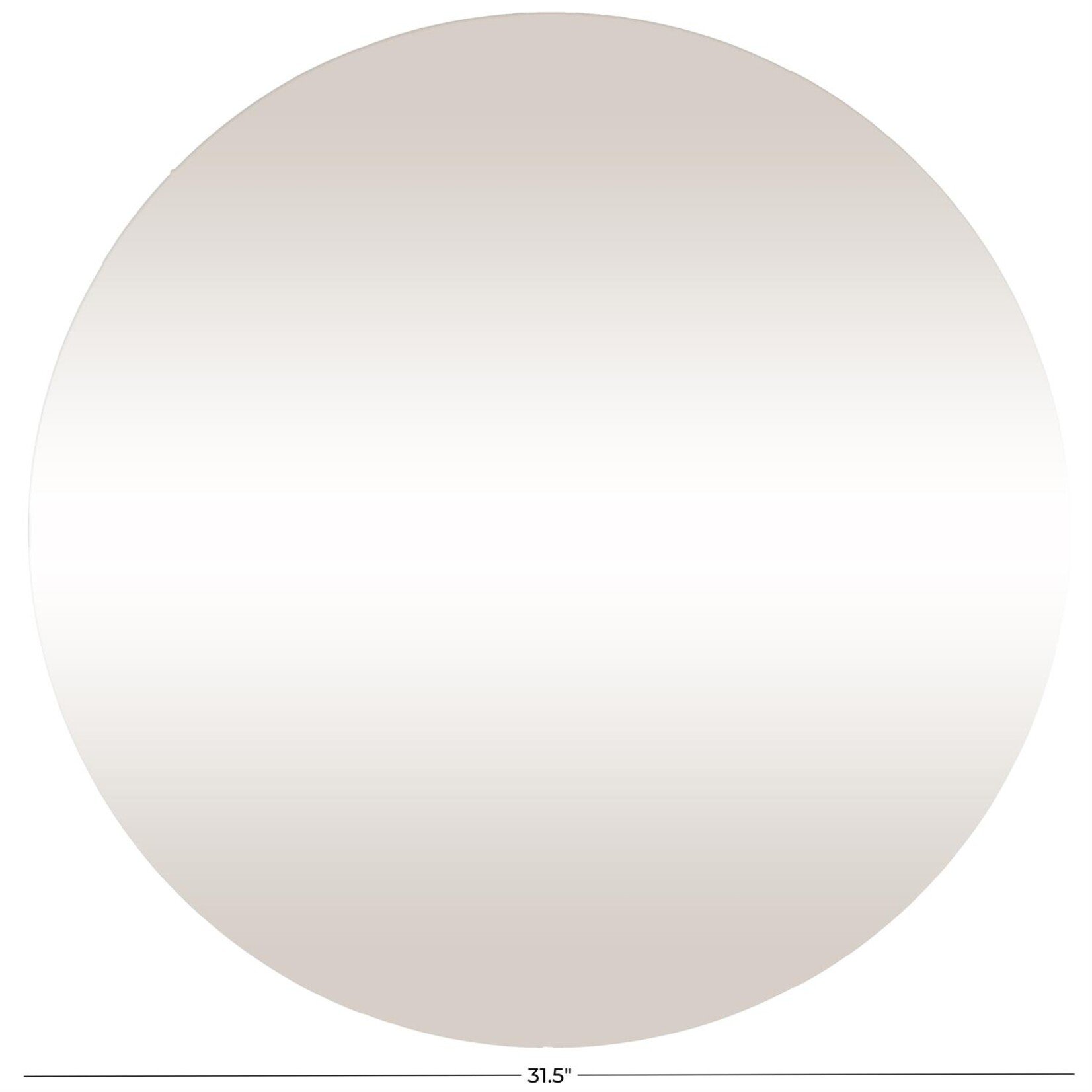 Deco Marche Beige Wood Round Tinted Room Wall Mirror