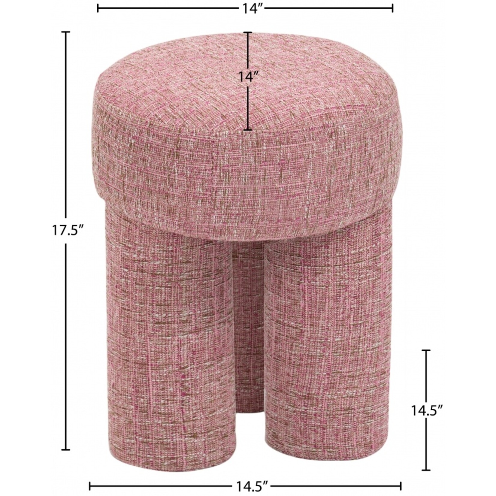 Larson Pink Ottoman/Stool