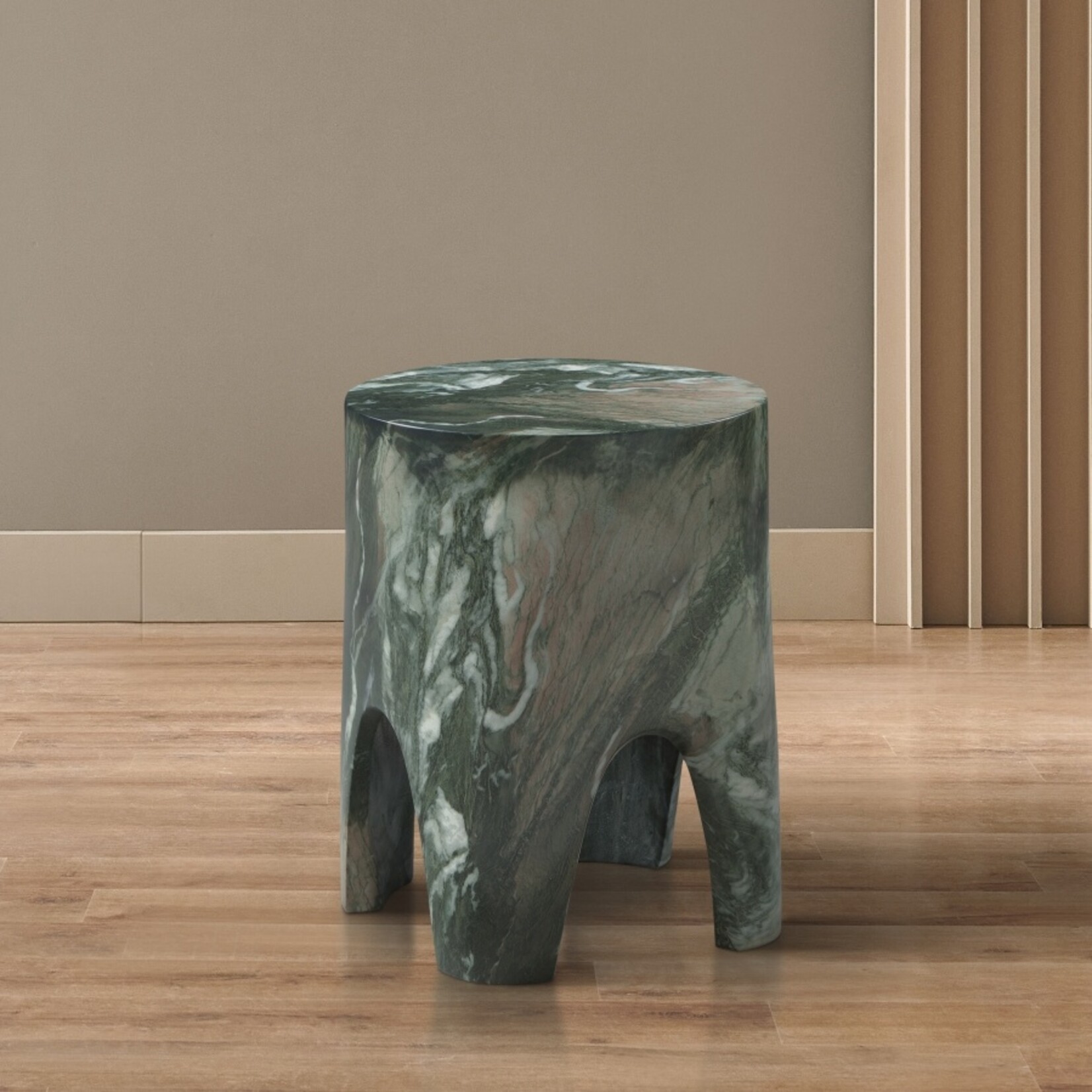 Foligno Marble Finish Indoor / Outdoor Concrete End Table