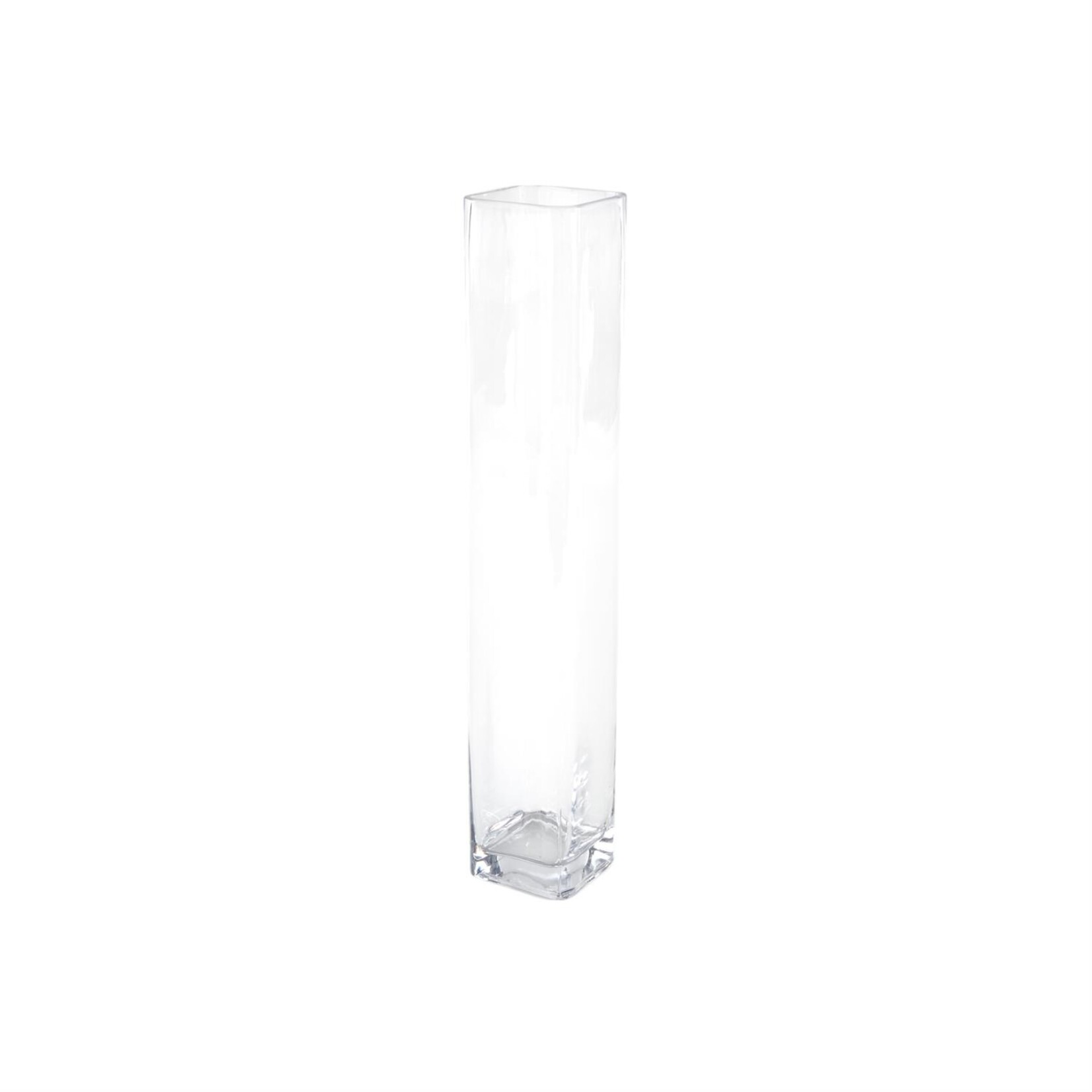 Deco Marche Clear Glass Tall Decorative Vase, 4"x 16"