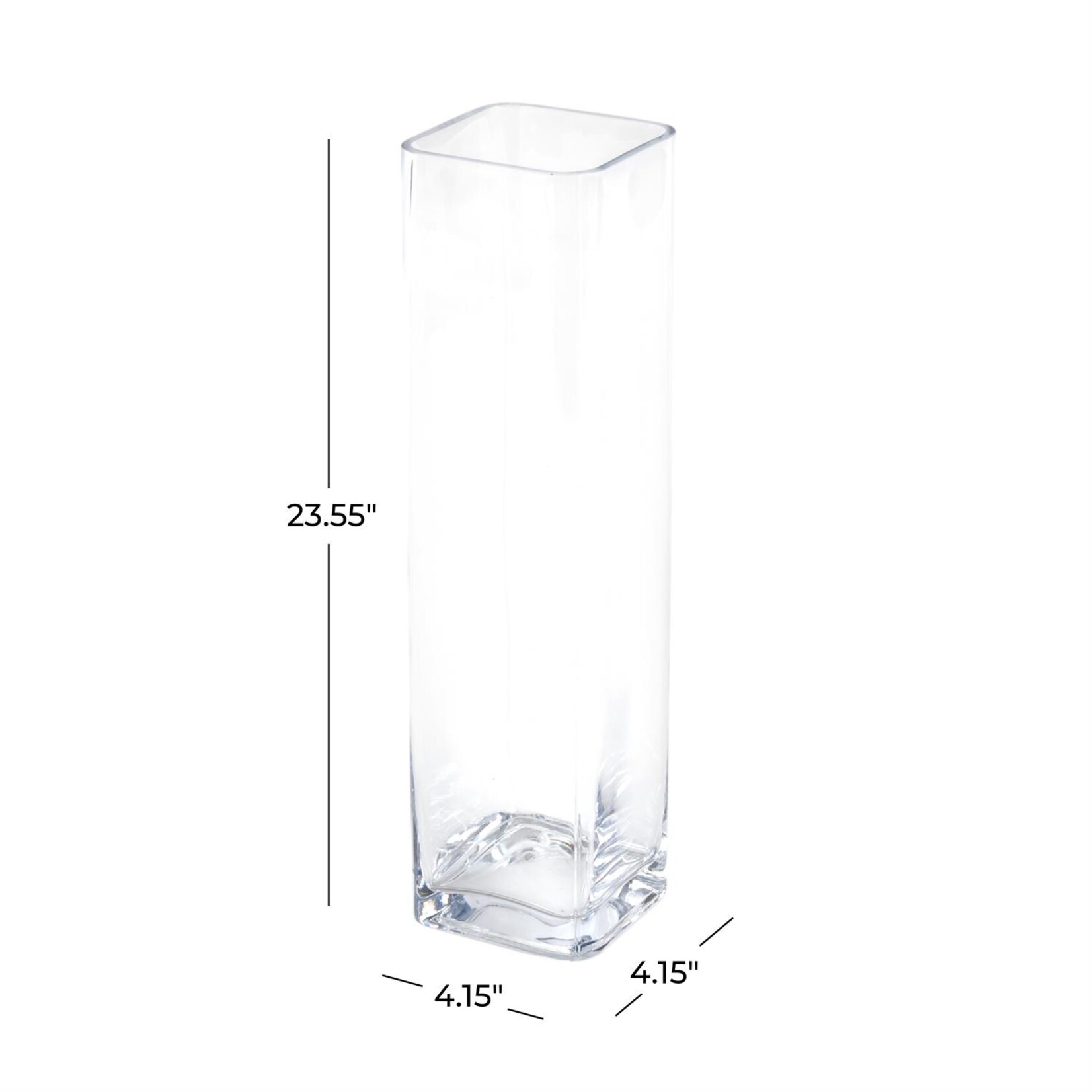 Deco Marche Clear Glass Decorative Vase, 4"x 24"
