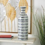 Deco Marche Blue Mother of Pearl Shell Mosaic Decorative Vase
