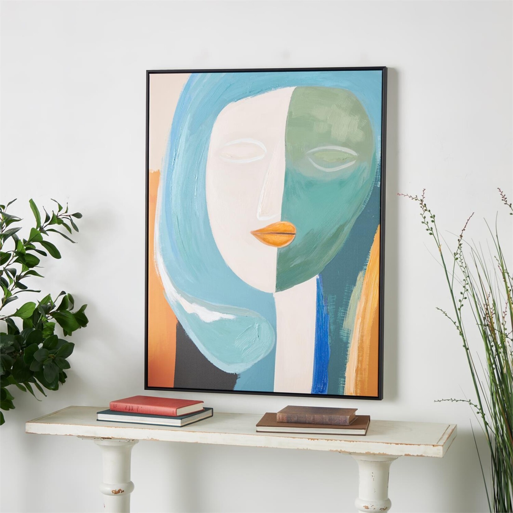 Deco Marche Canvas Woman Impressionist Living Room Framed Wall Art