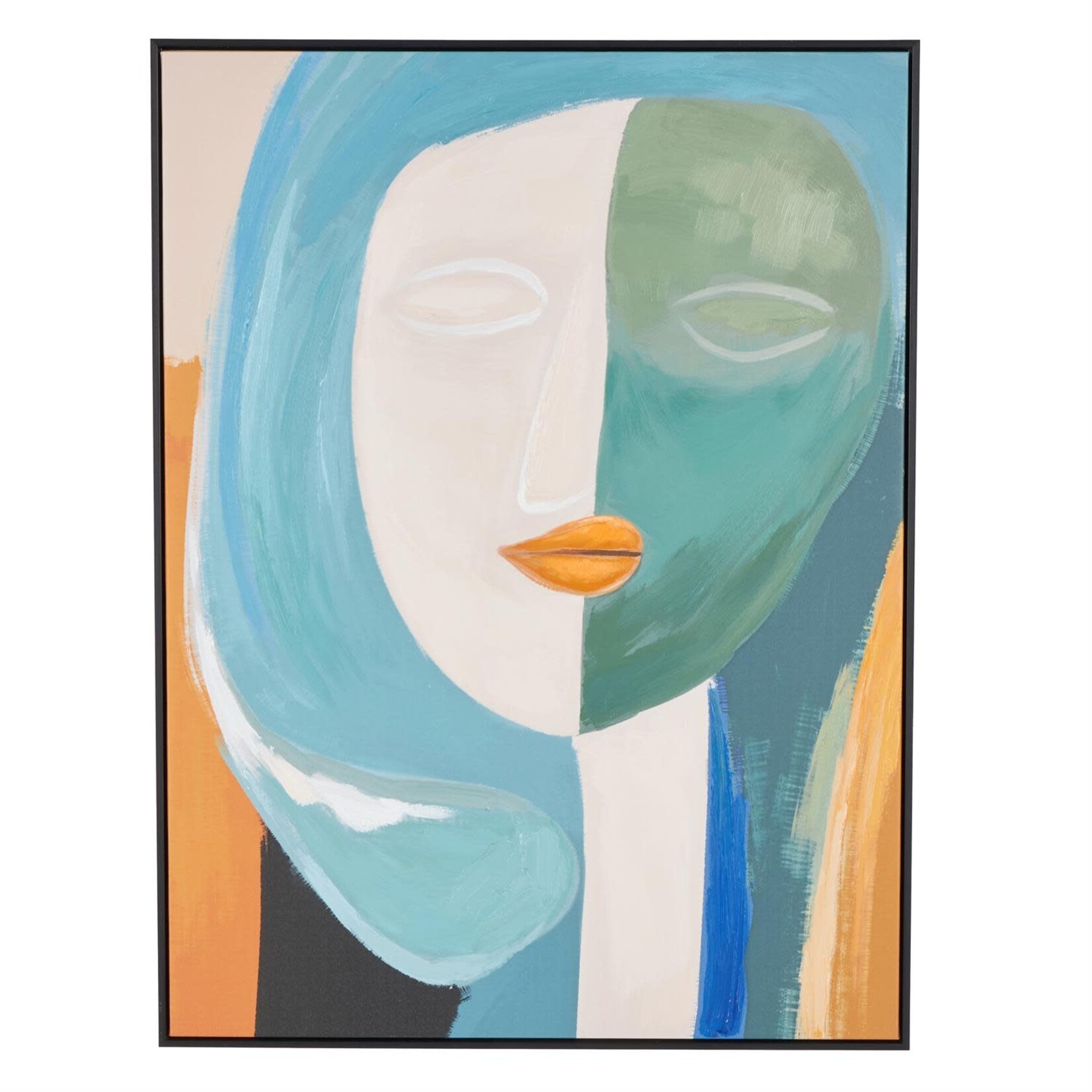 Deco Marche Canvas Woman Impressionist Living Room Framed Wall Art