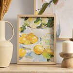 Deco Marche Yellow Canvas Fruit Lemon Framed Wall Art 14"W, 11"H