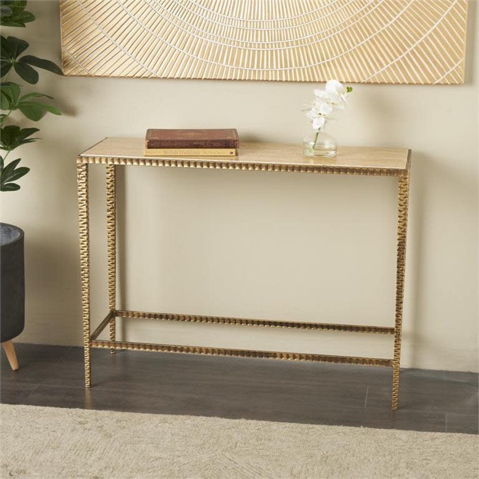 Uma Metal Marble Console Table