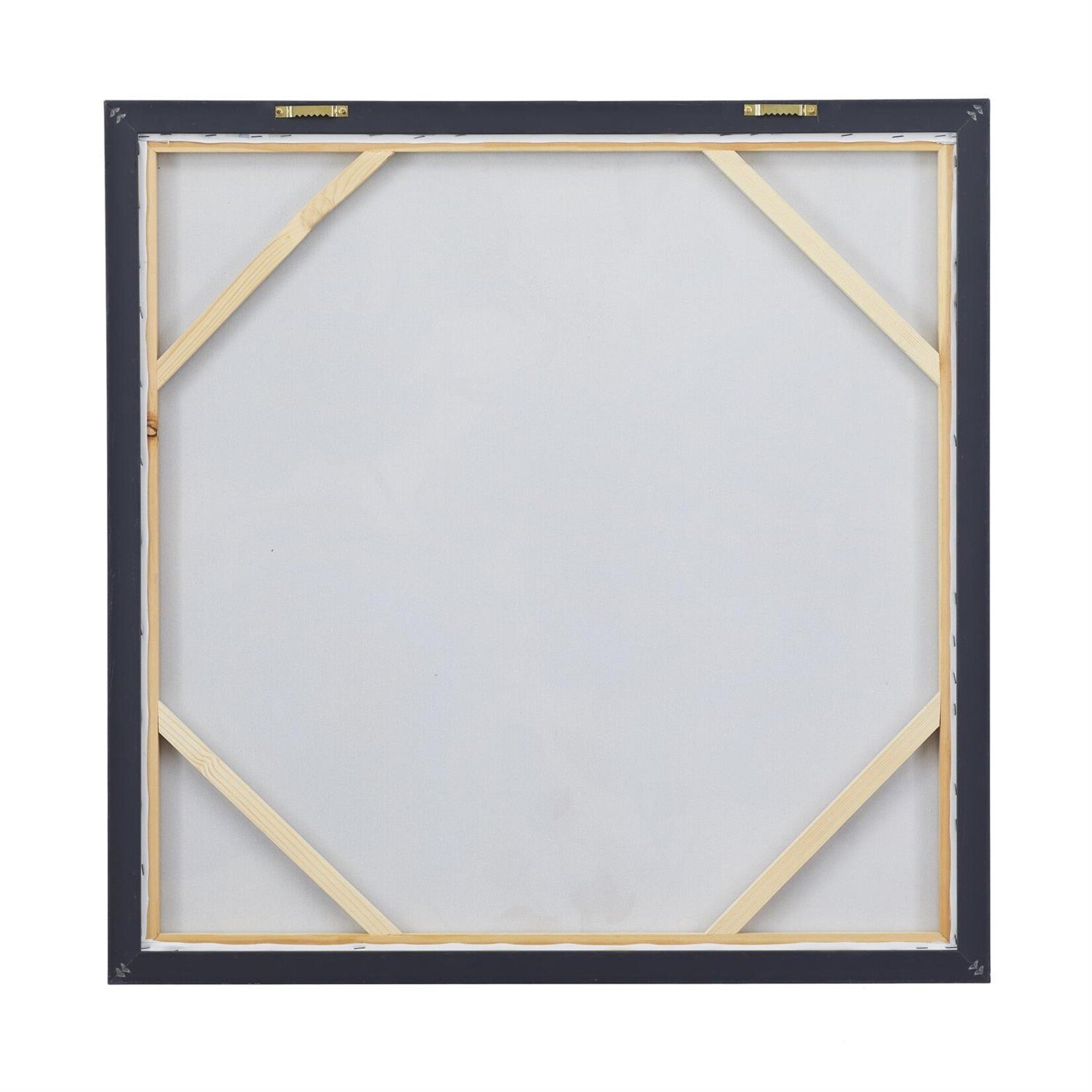 Deco Marche Blue Canvas Floral Living Room Framed Wall Art