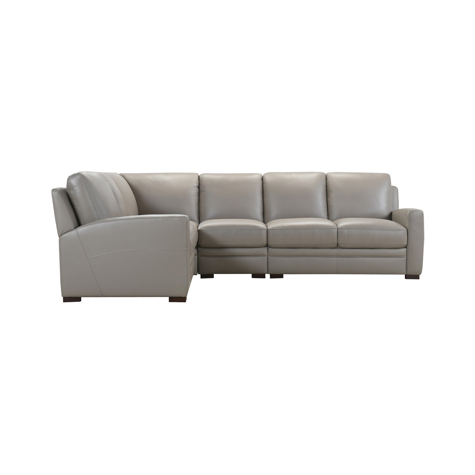 4pc Violino Sectional Greige Leather