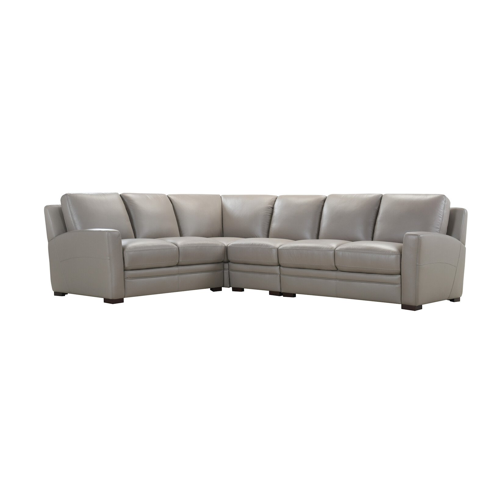 4pc Violino Sectional Greige Leather