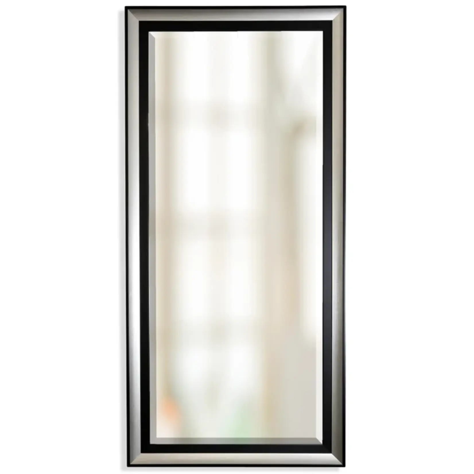 Stylecraft Beveled Mirror Black & Silver