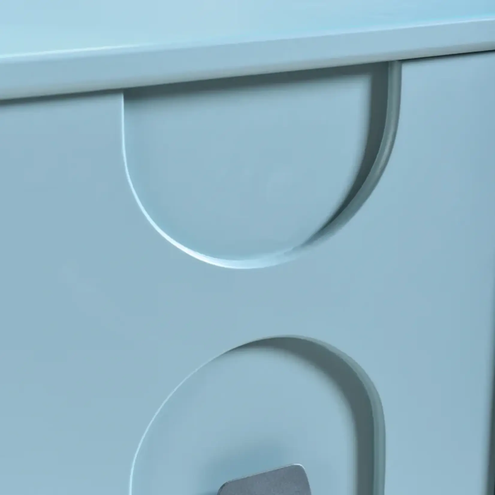 Stylecraft Robin Egg Blue 3 Door Wooden Cabinet