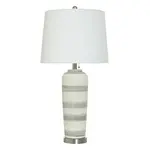 Stylecraft Gray Ivory Ceramic Table Lamp