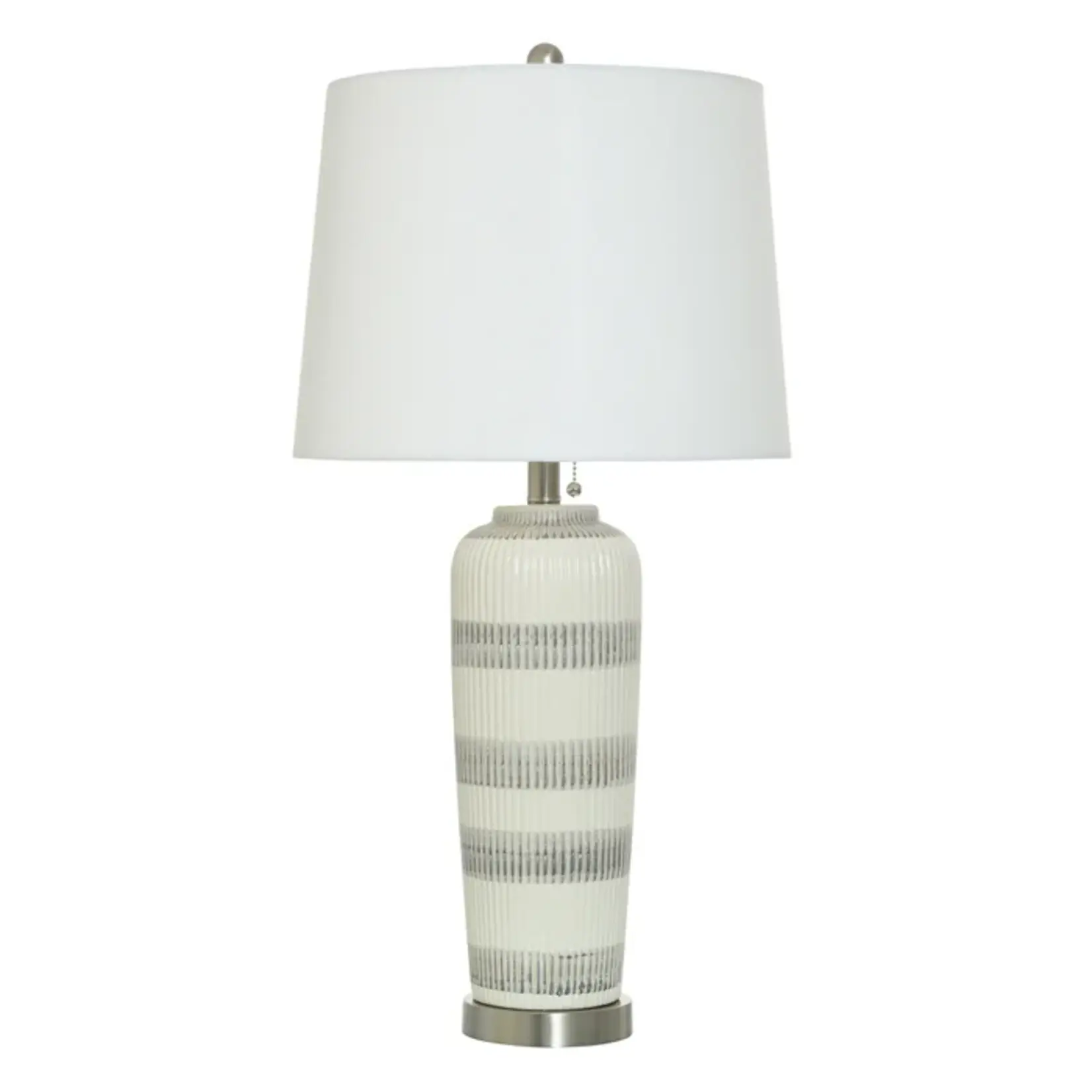 Stylecraft Gray Ivory Ceramic Table Lamp