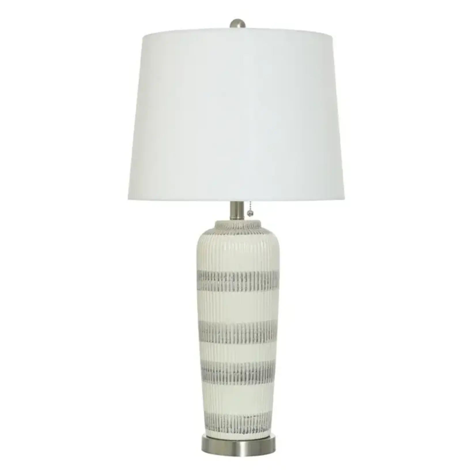 Stylecraft Gray Ivory Ceramic Table Lamp
