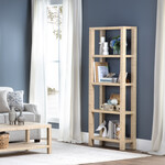 Crestview Providence 4 Shelf Rafia Etagere