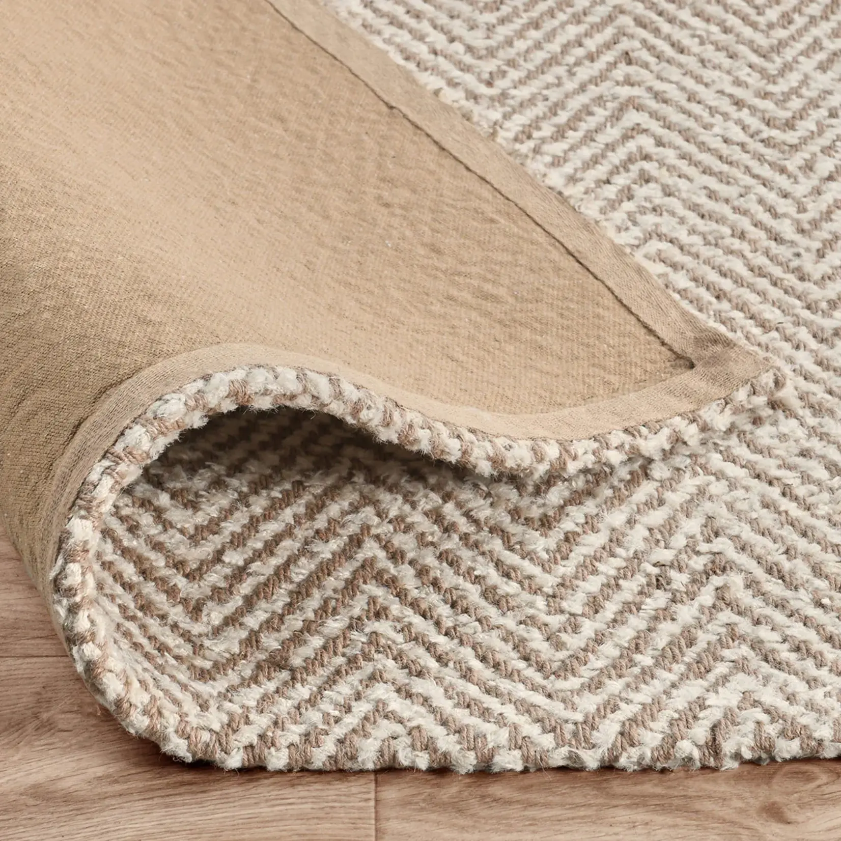 Classic Home Herringbone Chenille Ivory/Natural 6x9