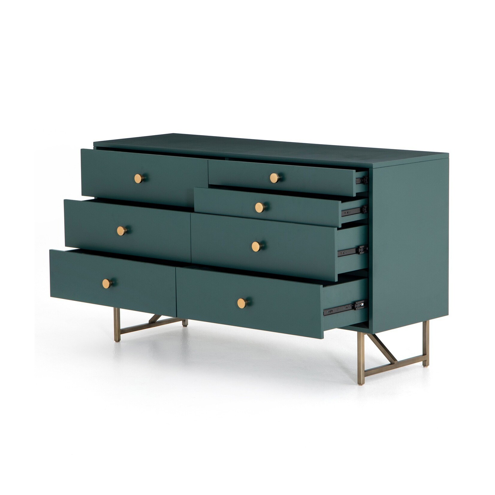 Four Hands Van 7 Drawer Dresser Juniper Green