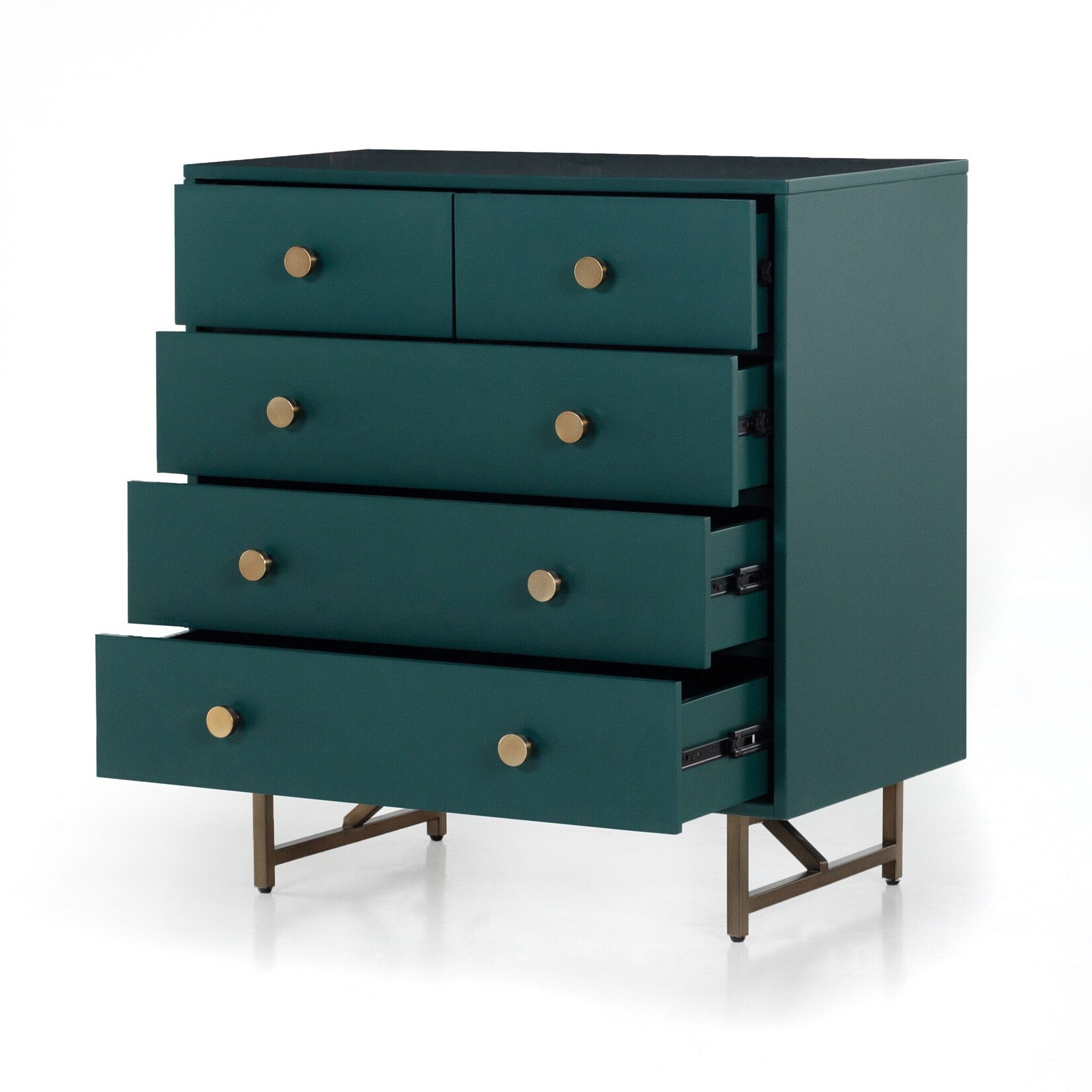 Four Hands Van 5 Drawer Dresser Juniper Green