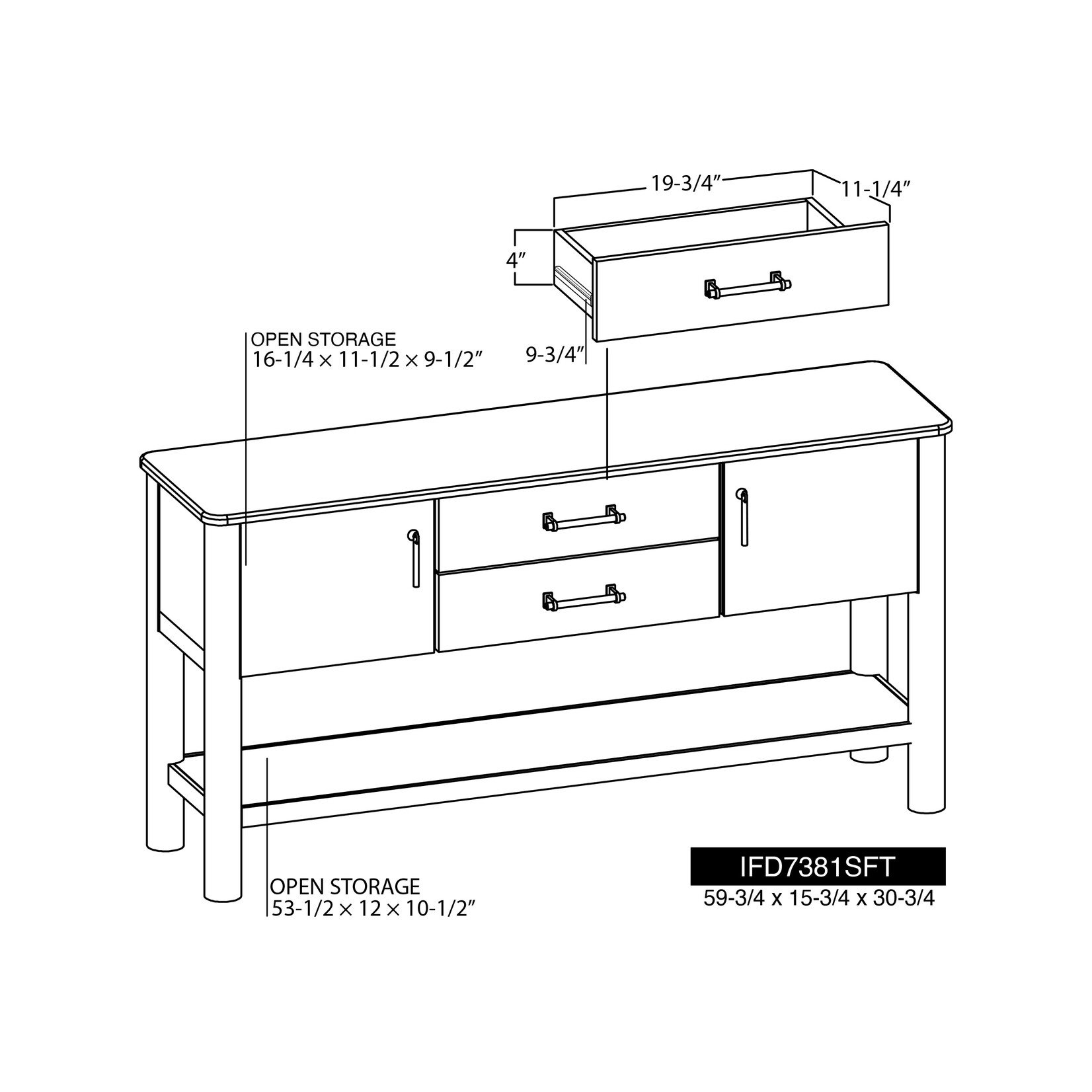 IFD Olimpia Sofa Table