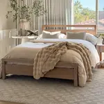 GrainWood Loft Queen Platform Bed Weathered Pine