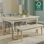 GrainWood Valerie 63 Inch Dining Table -  Off White